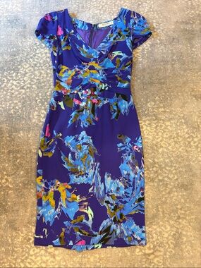 ETRO PURPLE VIBRANT DRESS SIZE 40